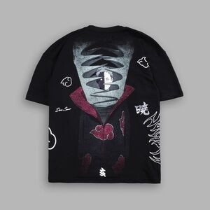 Zetsu Akatsuki “Side by Side” Oversized Tee in Black
